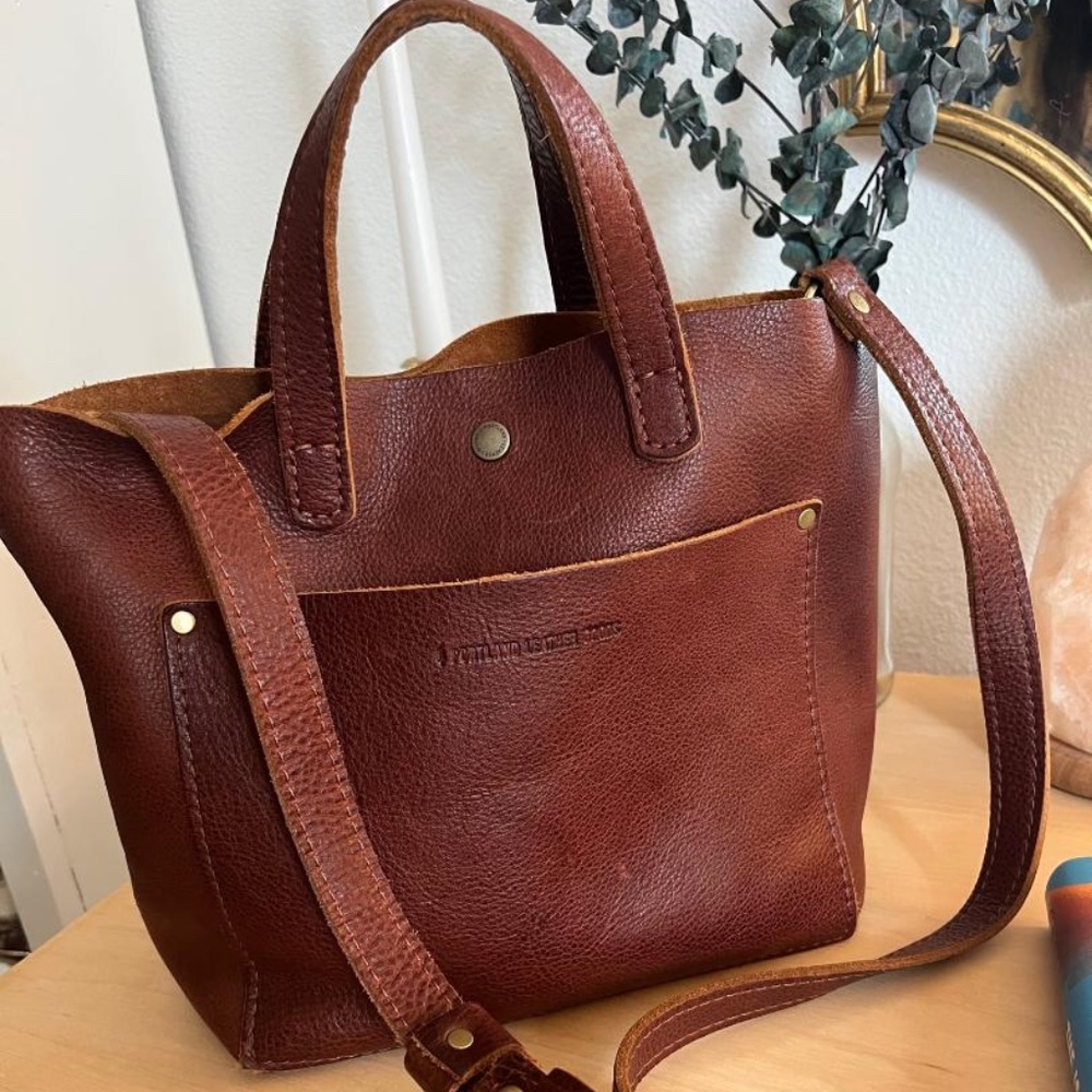 Portland Leather Goods Mini Crossbody Nutmeg